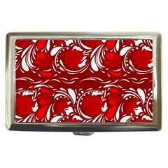 Red Ethnic Flowers Cigarette Money Case by Eskimos