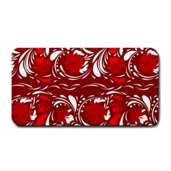 Red Ethnic Flowers Medium Bar Mats by Eskimos