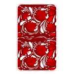 Red ethnic flowers Memory Card Reader (Rectangular) Front