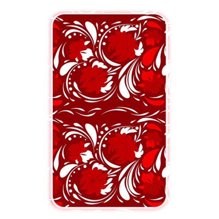 Red ethnic flowers Memory Card Reader (Rectangular)