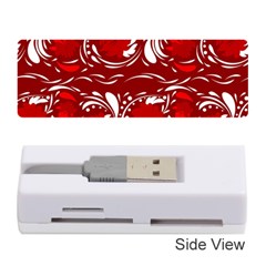 Red Ethnic Flowers Memory Card Reader (stick) by Eskimos