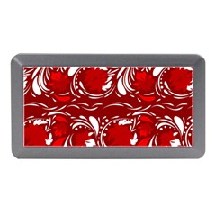 Red Ethnic Flowers Memory Card Reader (mini) by Eskimos