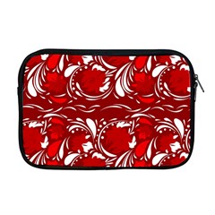 Red Ethnic Flowers Apple Macbook Pro 17  Zipper Case by Eskimos