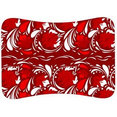 Red Ethnic Flowers Velour Seat Head Rest Cushion by Eskimos