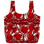 Red ethnic flowers Full Print Recycle Bag (XXXL) Back