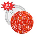 White leaves 2.25  Buttons (100 pack)  Front