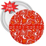 White leaves 3  Buttons (100 pack)  Front