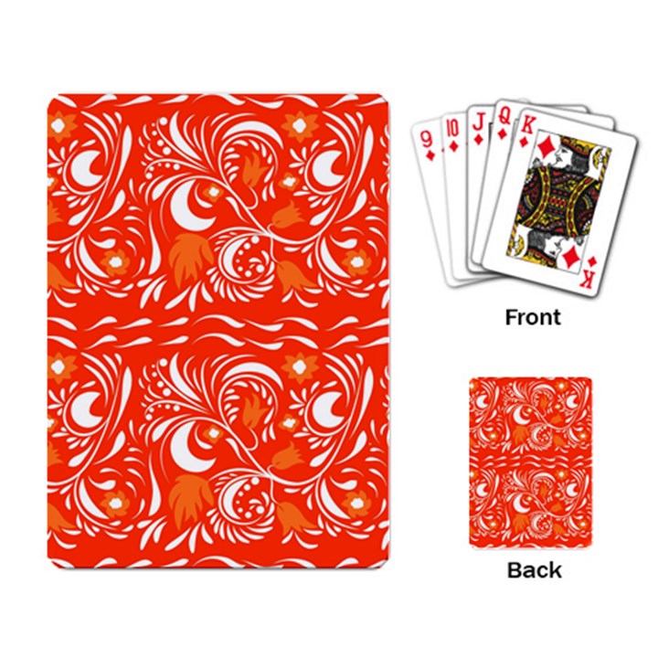 White leaves Playing Cards Single Design (Rectangle)