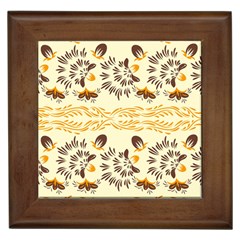 Decorative Flowers Framed Tile by Eskimos