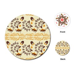 Decorative Flowers Playing Cards Single Design (round) by Eskimos