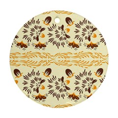 Decorative Flowers Round Ornament (two Sides) by Eskimos