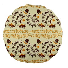 Decorative Flowers Large 18  Premium Flano Round Cushions by Eskimos