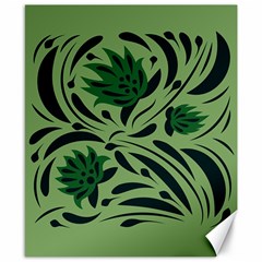 Green Flowers Canvas 8  X 10  by Eskimos