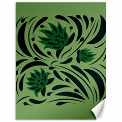 Green Flowers Canvas 18  X 24  by Eskimos