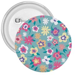 Floral Pattern 3  Buttons by ExtraAwesomeSauce