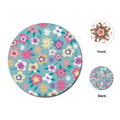 Floral Pattern Playing Cards Single Design (round) by ExtraGoodSauce