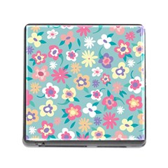 Floral Pattern Memory Card Reader (square 5 Slot) by ExtraAwesomeSauce