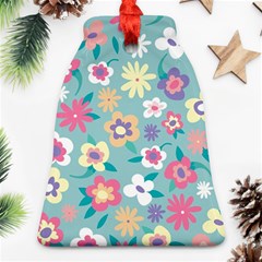 Floral Pattern Bell Ornament (two Sides) by ExtraGoodSauce