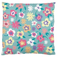 Floral Pattern Large Cushion Case (one Side) by ExtraGoodSauce