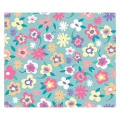 Floral Pattern Double Sided Flano Blanket (small)  by ExtraAwesomeSauce