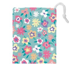 Floral Pattern Drawstring Pouch (5xl) by ExtraAwesomeSauce