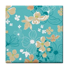 Floral Pattern Tile Coaster by ExtraGoodSauce