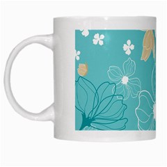 Floral Pattern White Mugs by ExtraAwesomeSauce