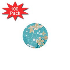 Floral Pattern 1  Mini Buttons (100 Pack)  by ExtraAwesomeSauce