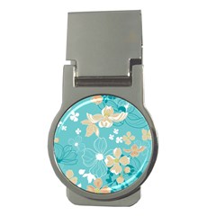 Floral Pattern Money Clips (round)  by ExtraAwesomeSauce