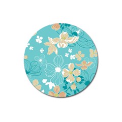 Floral Pattern Magnet 3  (round) by ExtraAwesomeSauce