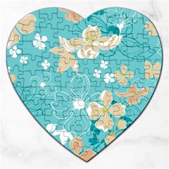 Floral Pattern Jigsaw Puzzle (heart) by ExtraAwesomeSauce