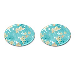 Floral Pattern Cufflinks (oval) by ExtraGoodSauce