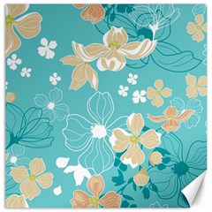 Floral Pattern Canvas 16  X 16  by ExtraGoodSauce