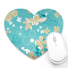 Floral Pattern Heart Mousepads by ExtraAwesomeSauce