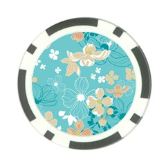 Floral Pattern Poker Chip Card Guard by ExtraGoodSauce