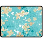 Floral Pattern Double Sided Fleece Blanket (Large)  80 x60  Blanket Front