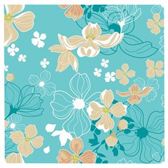 Floral Pattern Wooden Puzzle Square by ExtraGoodSauce