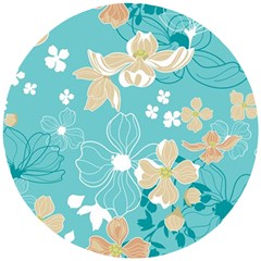 Floral Pattern Wooden Puzzle Round by ExtraGoodSauce