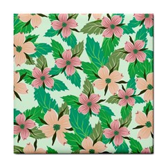 Floral Pattern Tile Coaster by ExtraGoodSauce