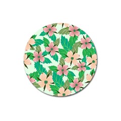 Floral Pattern Magnet 3  (round) by ExtraGoodSauce