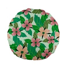 Floral Pattern Standard 15  Premium Round Cushions by ExtraAwesomeSauce