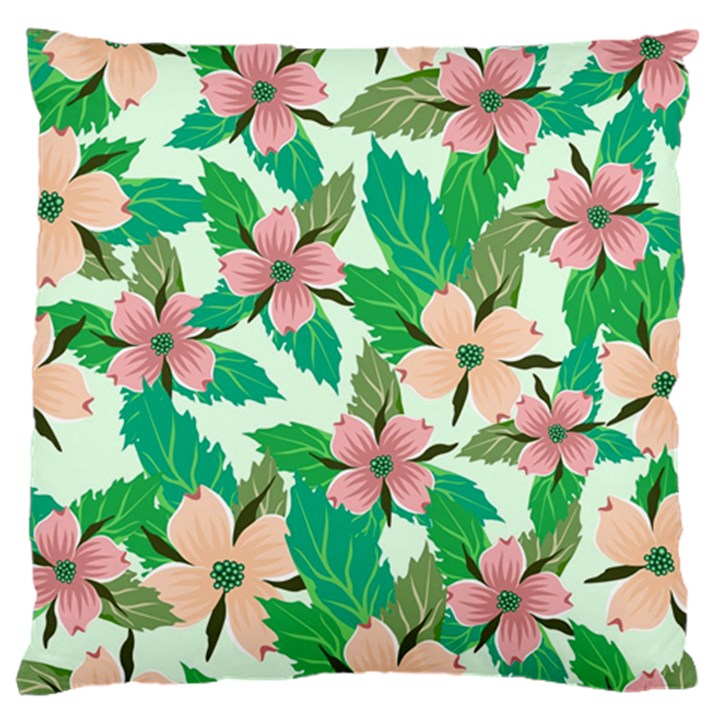 Floral Pattern Standard Flano Cushion Case (One Side)