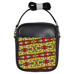 Leaves Pattern Girls Sling Bag by ExtraAwesomeSauce