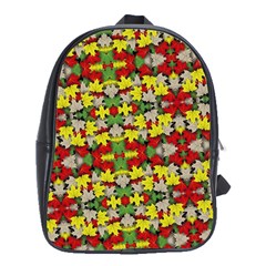 Leaves Pattern School Bag (xl) by ExtraGoodSauce