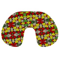 Leaves Pattern Travel Neck Pillow by ExtraGoodSauce