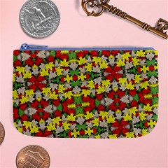 Leaves Pattern Large Coin Purse by ExtraGoodSauce