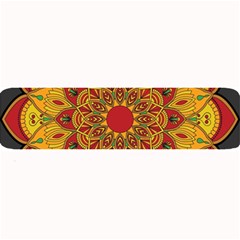 Mandela Flower Orange And Red Large Bar Mats by ExtraGoodSauce