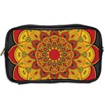 Mandela Flower Orange And Red Toiletries Bag (Two Sides) Back