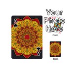 Mandela Flower Orange And Red Playing Cards 54 Designs (Mini) Front - ClubA