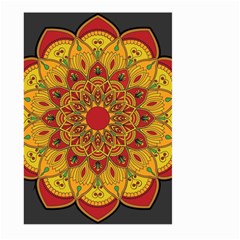 Mandela Flower Orange And Red Large Garden Flag (two Sides) by ExtraAwesomeSauce